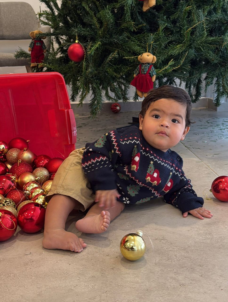 Saco Cuello Redondo Unisex - Saco Navidad Santa Claus Niños