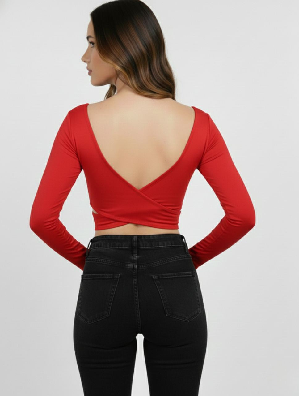 Body para Mujer Escote Cruzado Manga Larga - Adele