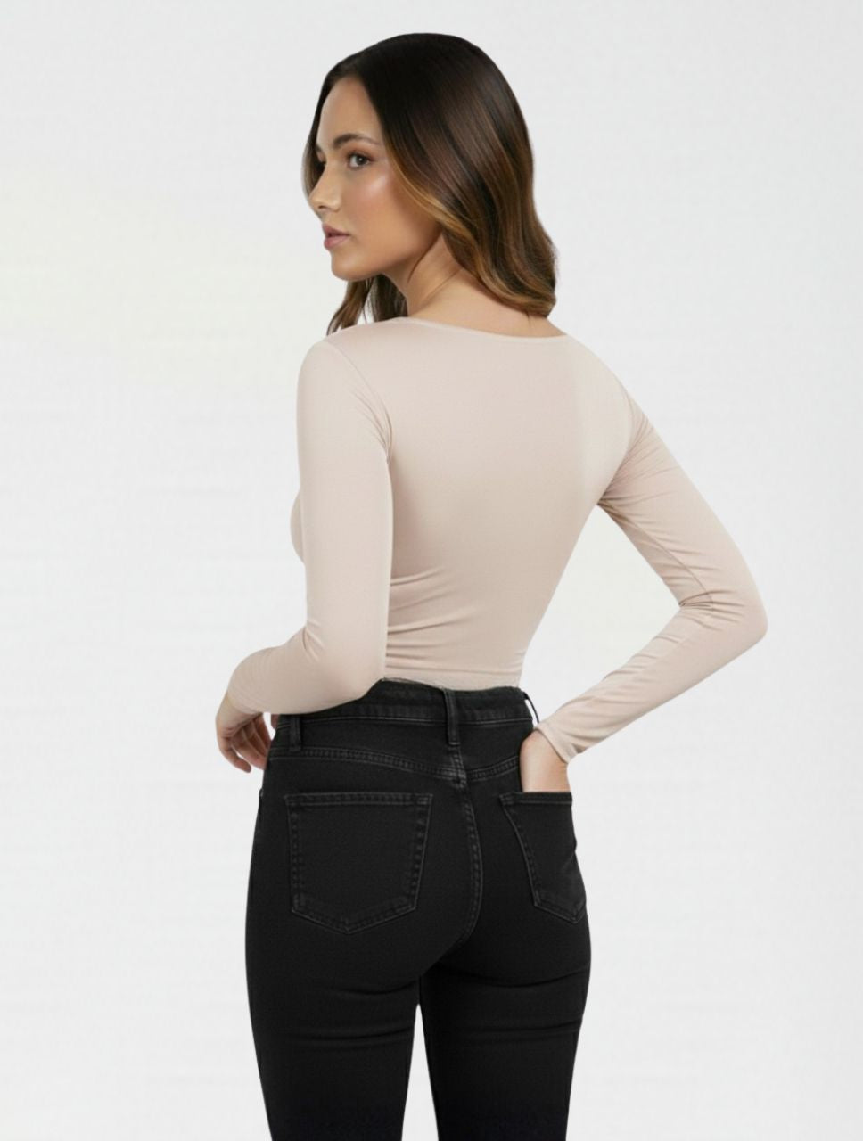 Body para Mujer Escote Cruzado Manga Larga - Adele