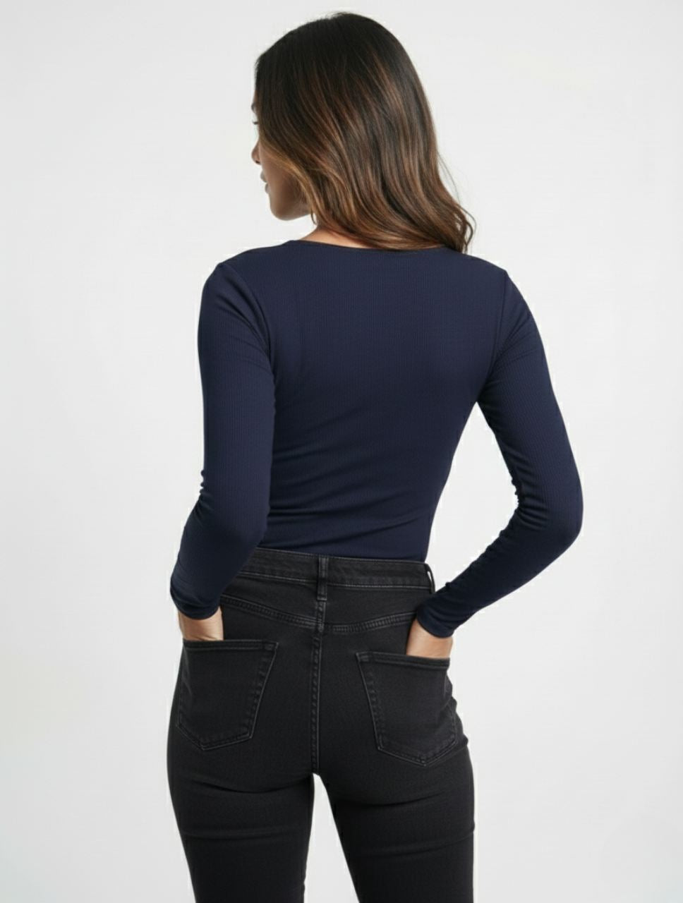 Body para Mujer Escote Cruzado Manga Larga - Adele