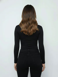 Body para Mujer Escote Redondo Manga Larga Tahiti Hecho a Mano Textura