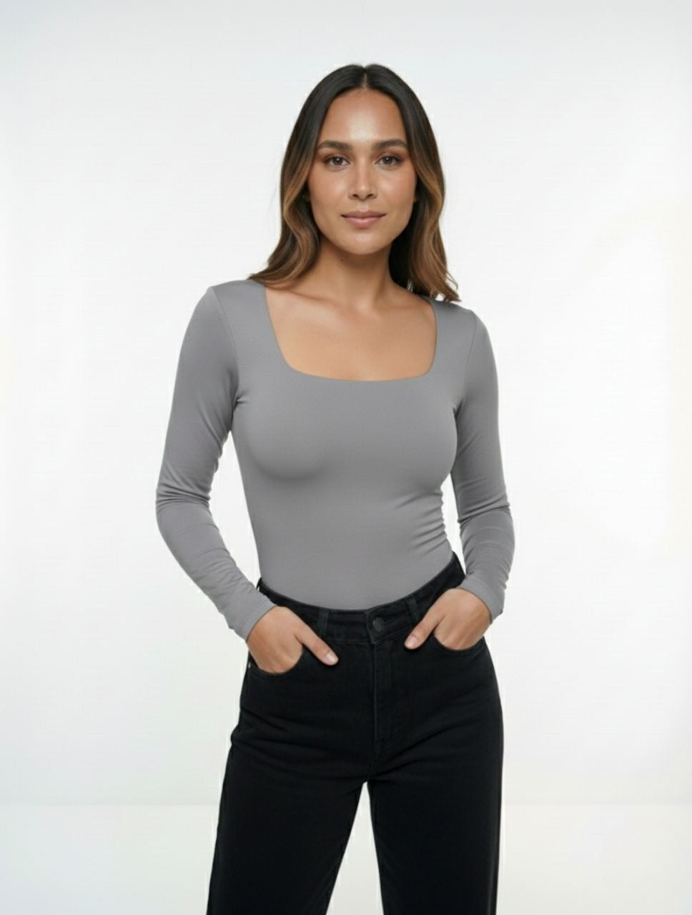 Body para Mujer Escote Cuadrado Manga Larga - Moscú