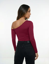 Body Para Mujer Escote Asimetrico The Bliss Colombiano Estilo