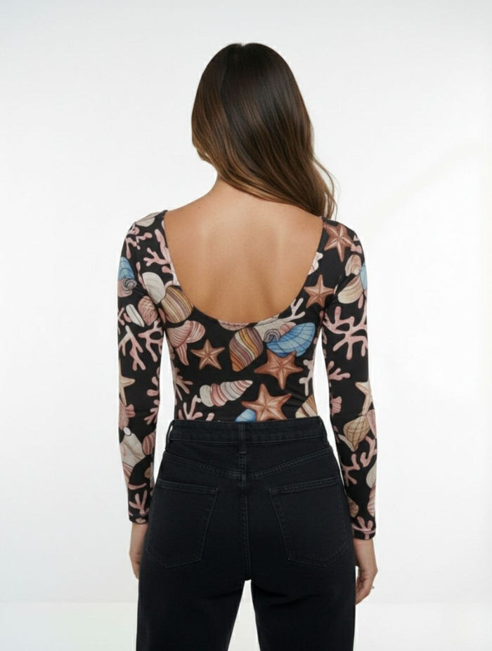 Body para Mujer Estampado Marino The Caribbean Exclusivo Estilo