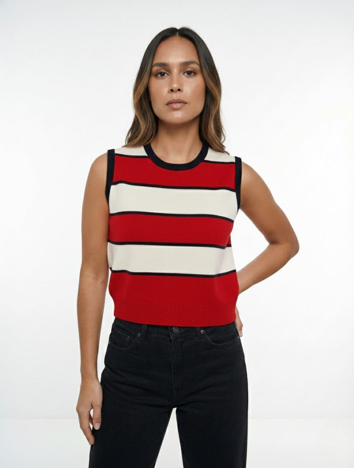 Chaleco Tejido Cuello Redondo Para Mujer - The Étoile