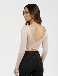 Body para Mujer Escote Cruzado Manga Larga - Adele