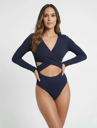 Body para Mujer Escote Cruzado Manga Larga - Adele