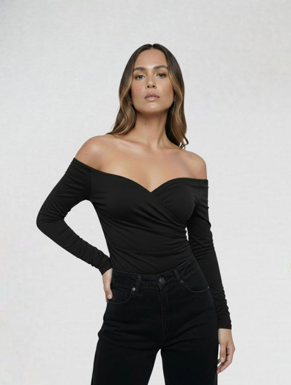 Body para Mujer Cuello Bandeja Manga Larga - Lauren