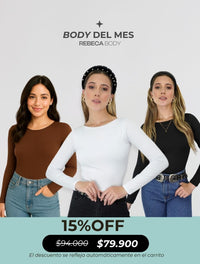 Body para Mujer Cuello Redondo Manga Larga - Rebeca