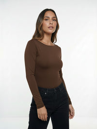 Body para Mujer Cuello Redondo Manga Larga - Rebeca