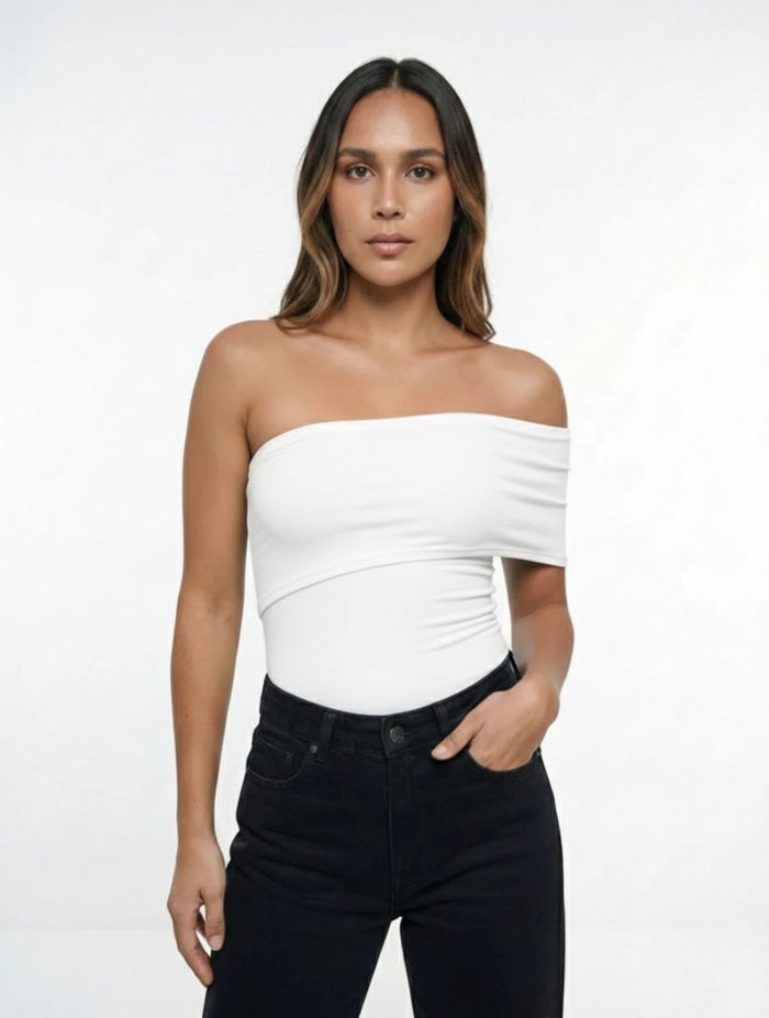 Body para Mujer Escote Strapless con Banda Penelope Original Detalle