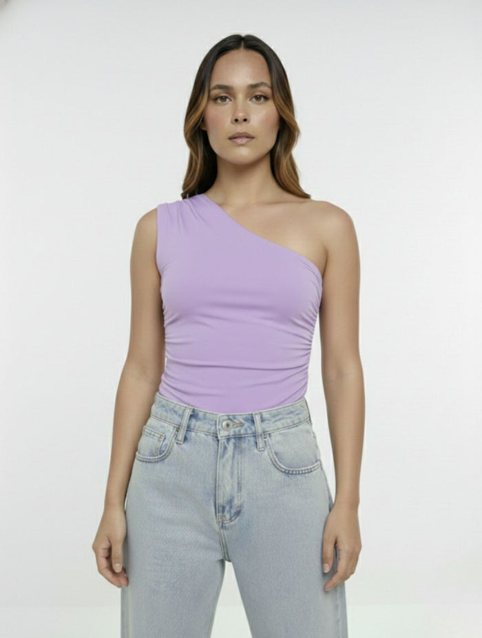 Body para Mujer Escote Asimétrico Arrecife Colombiano Textura