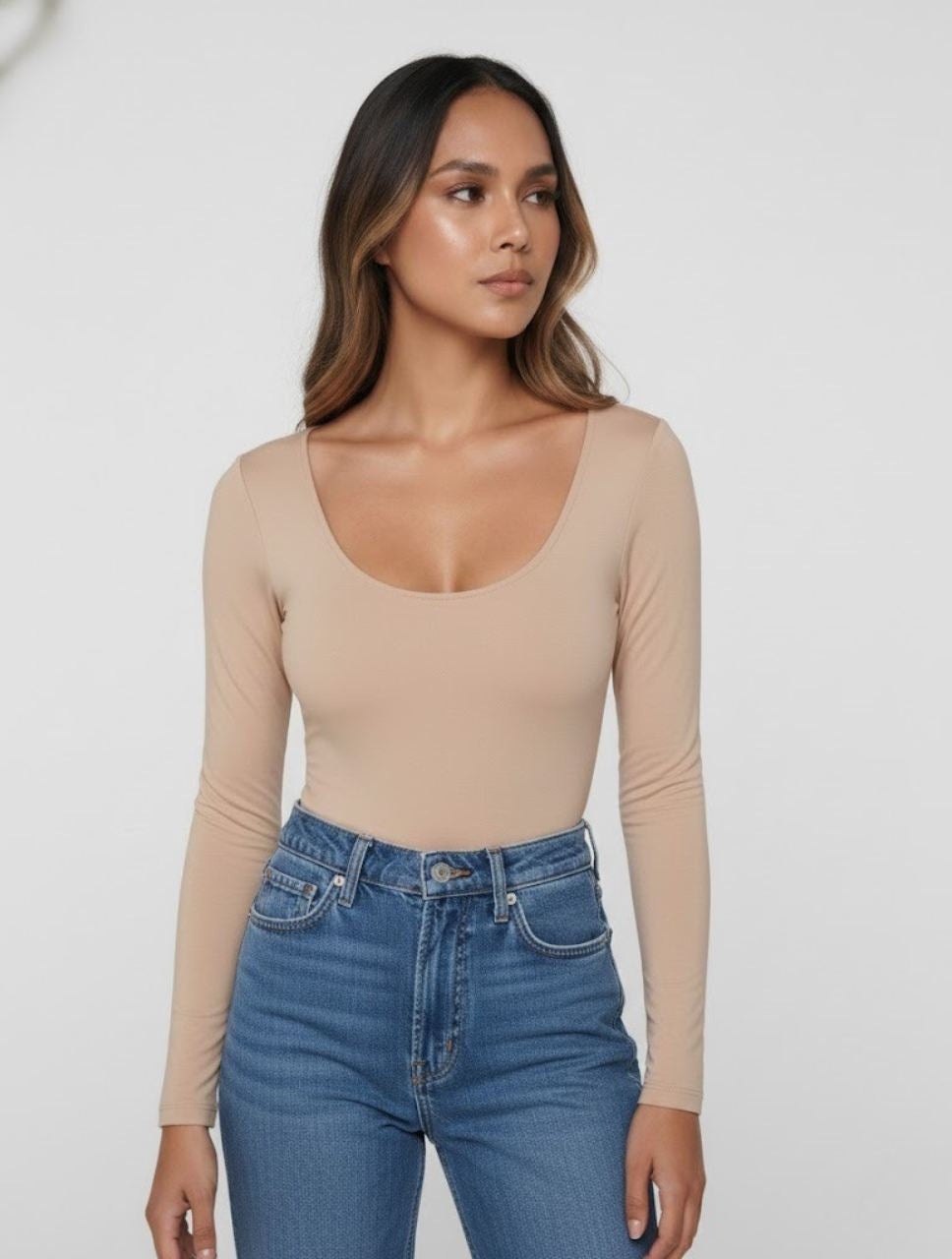 Body para Mujer Escote Redondo Manga Larga - Tahiti