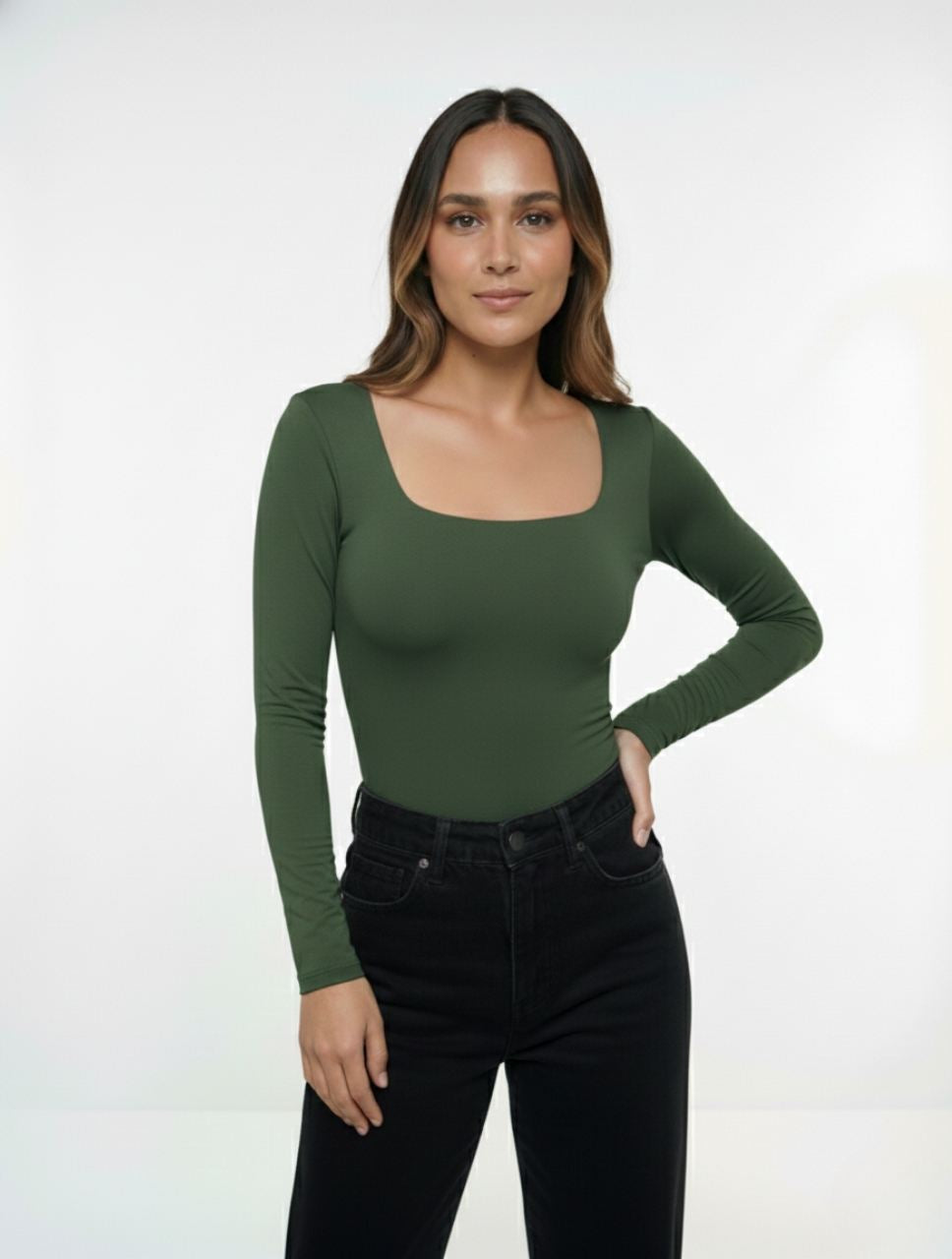 Body para Mujer Escote Cuadrado Manga Larga - Moscú