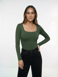 Body para Mujer Escote Cuadrado Manga Larga - Moscú