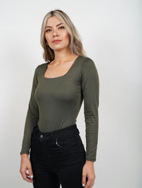 Body para Mujer Escote Cuadrado Manga Larga - Moscú