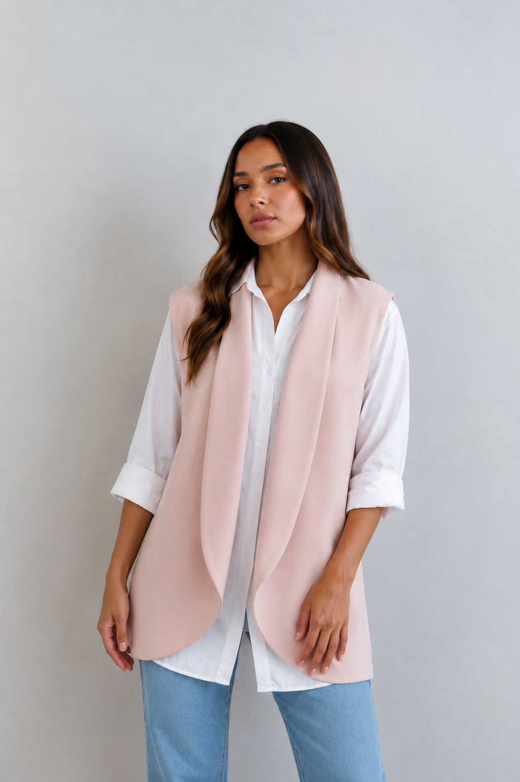 203. Blazer sin Manga Palo Rosa Talla U Muestra Molgoa Artesanal Diseño