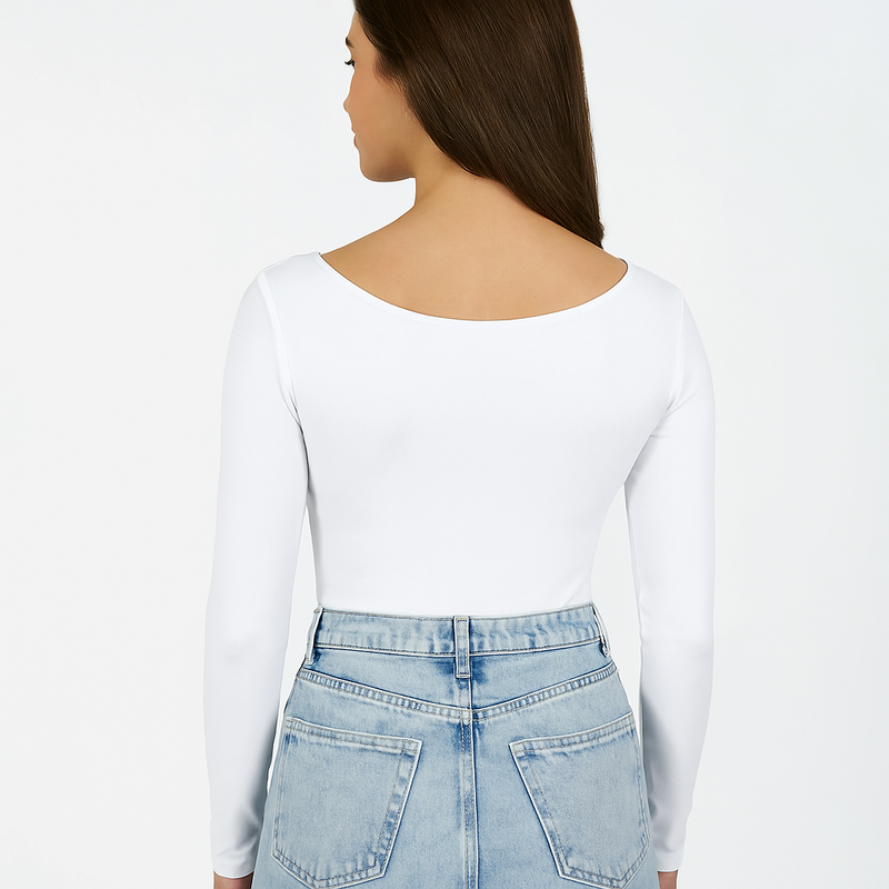 Body para Mujer Escote V Manga Larga - The Vogue