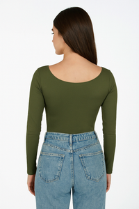 Body para Mujer Escote V Manga Larga - The Vogue