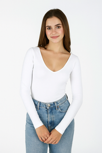 Body para Mujer Escote V Manga Larga - The Vogue