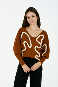 Suéter para Mujer Cuello V- The Garden