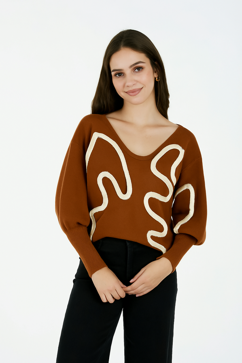 Suéter para Mujer Cuello V- The Garden