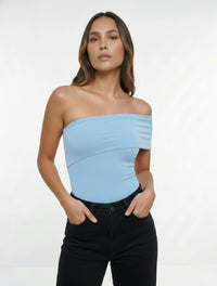 Body para Mujer Escote Strapless con Banda Penelope Premium Textura