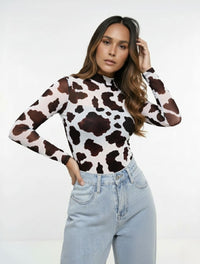 Body Para Mujer Mesh Cuello Medio - The Eden