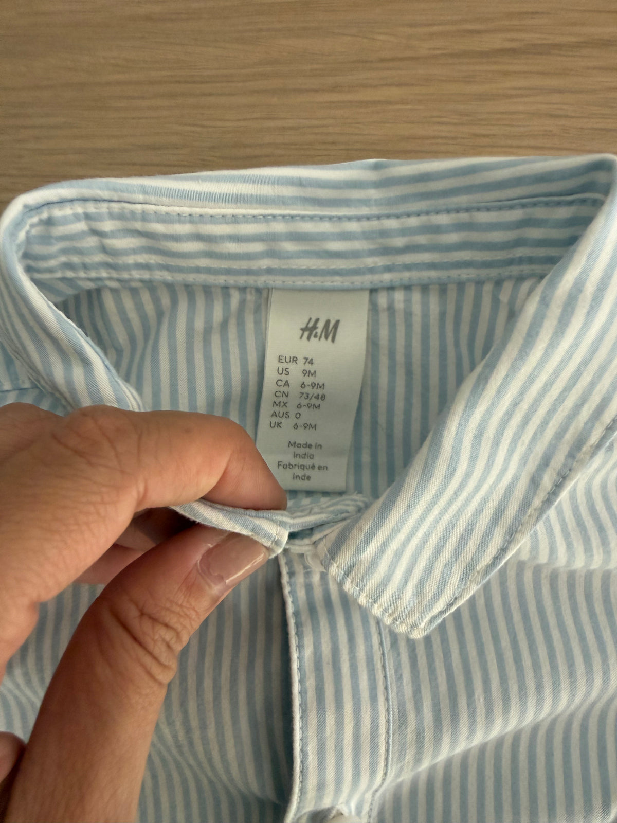 122. Camisa Para Bebé H&M en Perfecto Estado Exclusivo Estilo