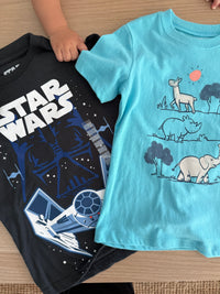 126. 2 Piezas Camisetas Para Bebé en Perfecto Estado Artesanal Diseño