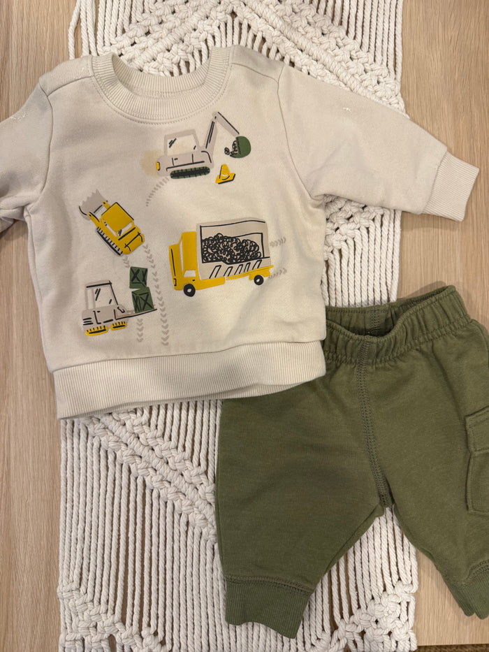 113. 2 Piezas de Pantalón y Saco Para Bebé Carters en Perfecto Estado Artesanal Diseño