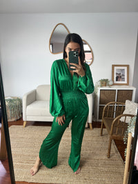 80. Enterizo Verde / Muestra Molgoa Nuevo Artesanal Diseño