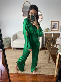 80. Enterizo Verde / Muestra Molgoa Nuevo Elegante Textura