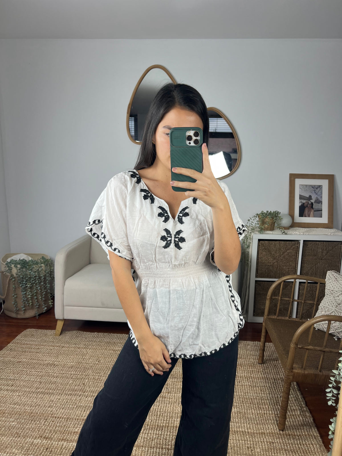 82. Blusa Blanca Interi Perfecto Estado Exclusivo Estilo