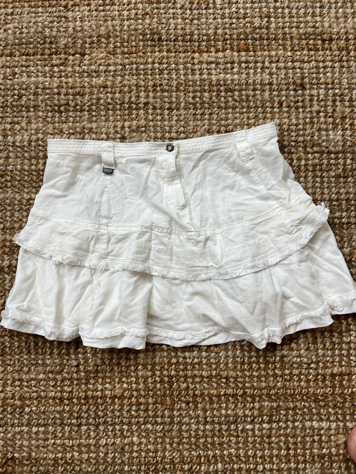 65. Falda Blanca Marithe Francois Girbaud Perfecto Estado Artesanal Diseño