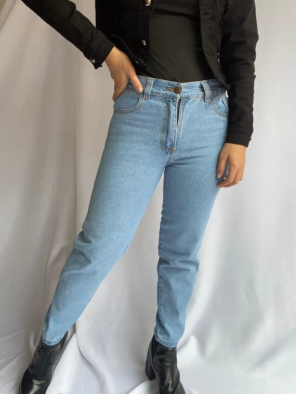 34. Jean Mom Azul / Muestra Molgoa Nuevo Artesanal Diseño