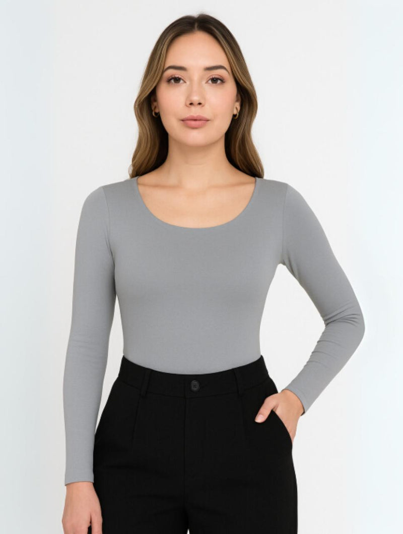 Body para mujer escote redondo manga larga - Tahiti