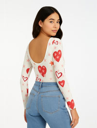 Body para Mujer Estampado de Corazones y Estrellas - The Dolce Vita