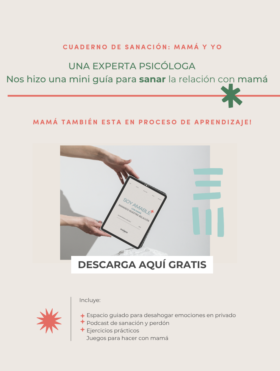 Mini-libro digital: Soy amable con mamá — Sanando nuestra relación Artesanal Diseño