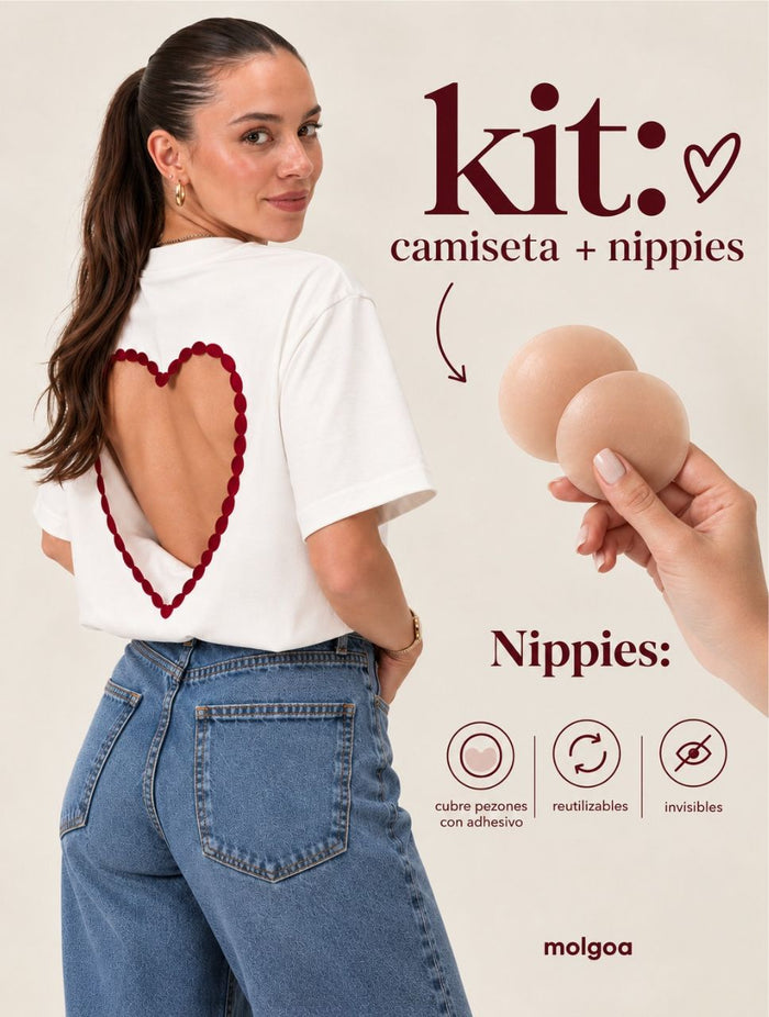 Kit The Charm T-Shirt + Nippies Adhesivos