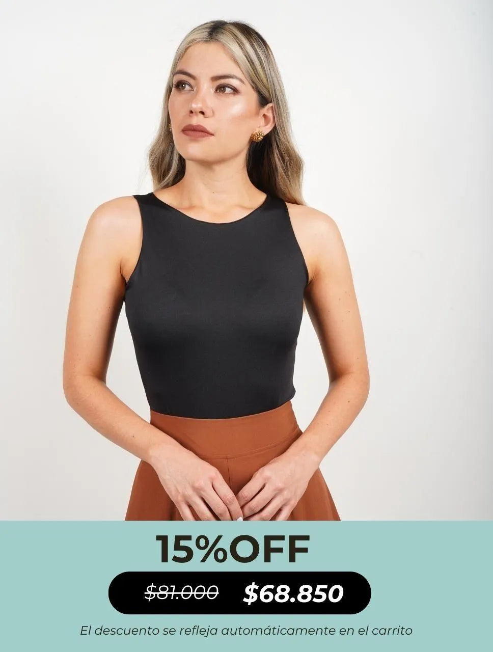 Body para Mujer Cuello Redondo Manga Sisa - Simona