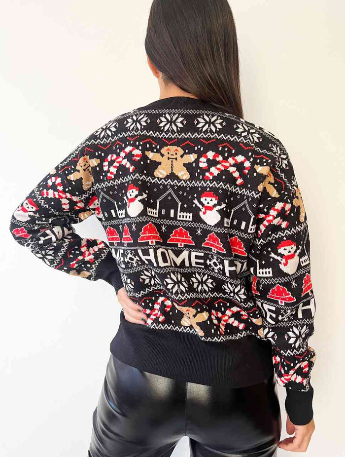 Suéter Cuello Redondo - Saco Navidad Negro