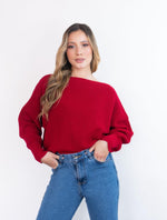 Suéter para Mujer Rojo Mangas Globo - Elisa Rojo