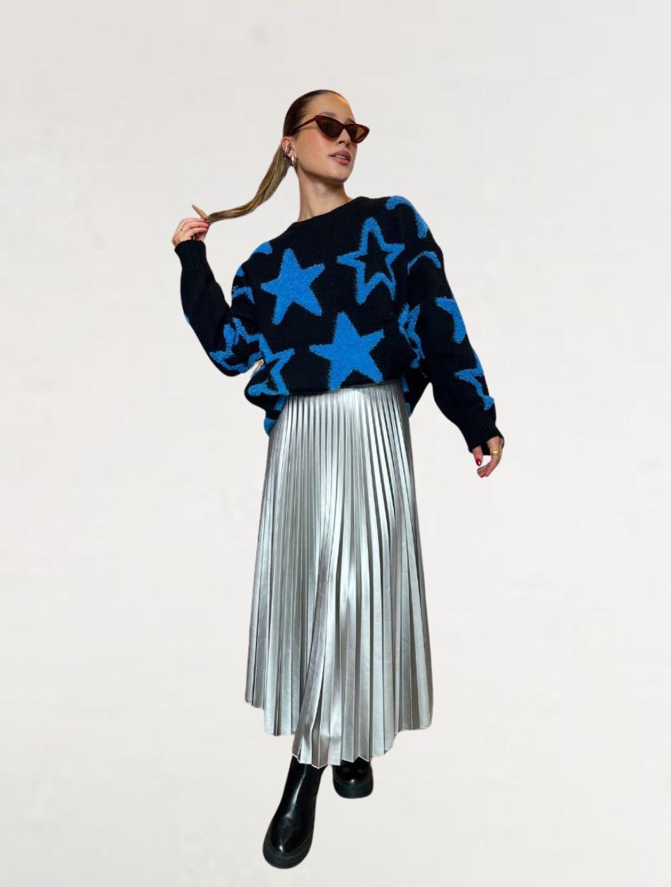 Suéter Para Mujer Cuello Redondo Estrellas - The Little Star