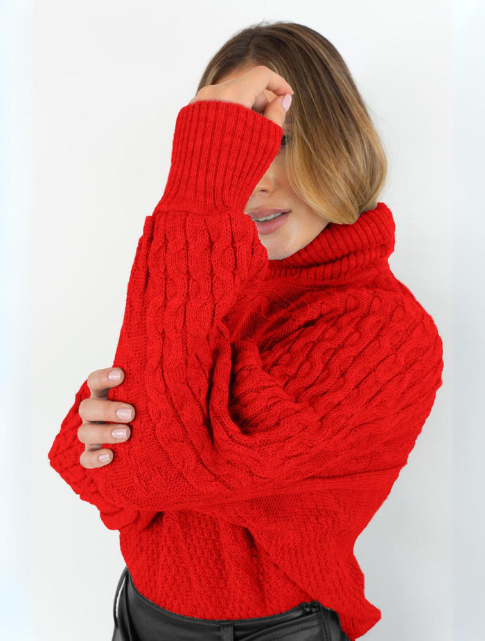 Suéter Cuello Tortuga - Solei Rojo