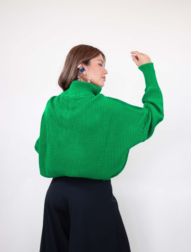 Suéter para Mujer Cuello Tortuga Con Cremallera - Gaia