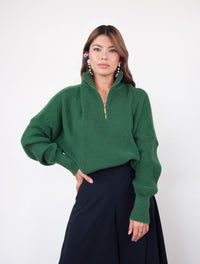 Suéter para Mujer Cuello Tortuga Con Cremallera - Gaia
