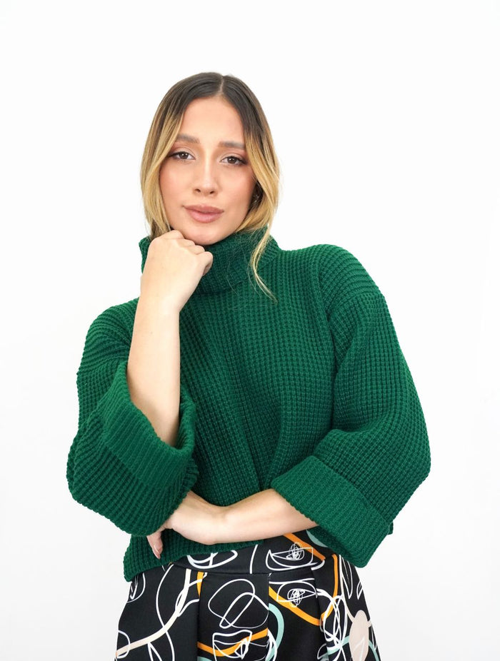 Suéter para Mujer Verde Cali Cuello Tortuga-  Destino Verde Cali