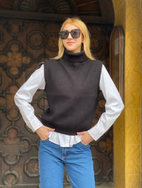 183. Chaleco Cuello Alto Nuevo Talla U Muestra Molgoa Exclusivo Estilo
