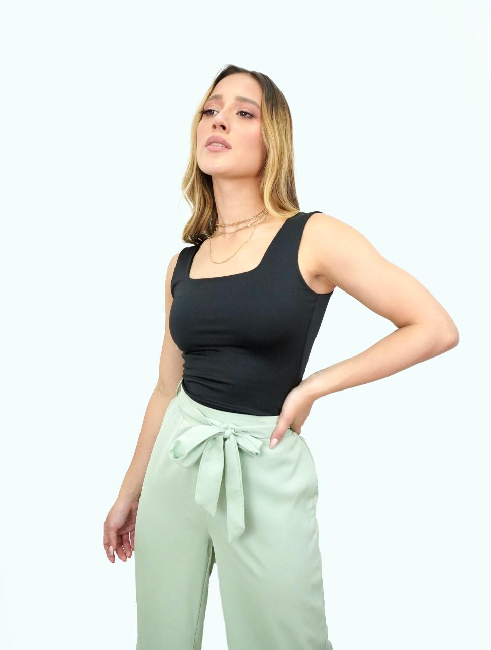 Pantalón para Mujer Verde Claro Tiro Alto - Megan Verde Claro